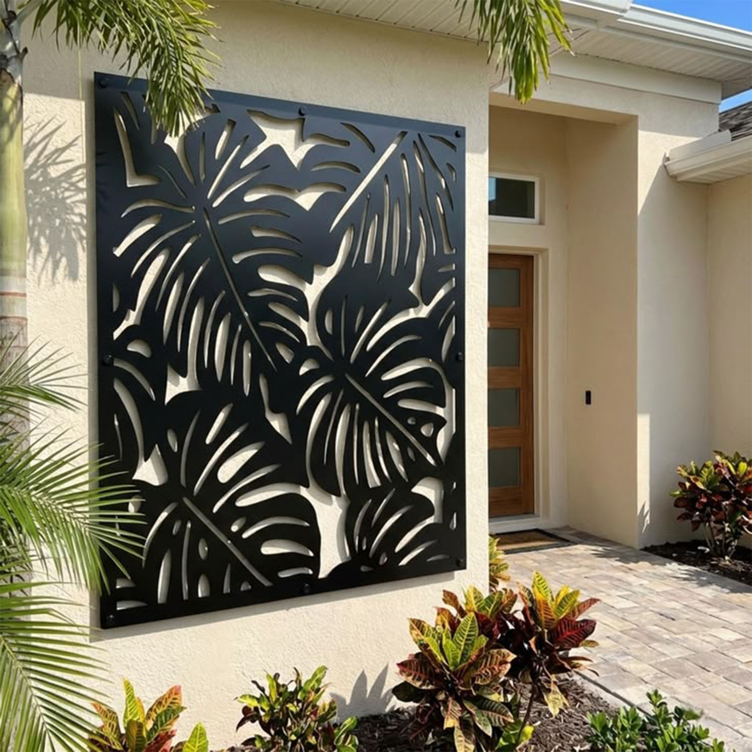 Monstera Leaves Design Laser Screen