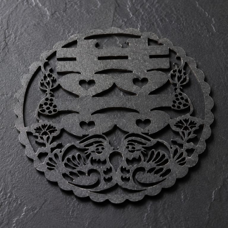 Lovebird Lace laser cut steel coasters