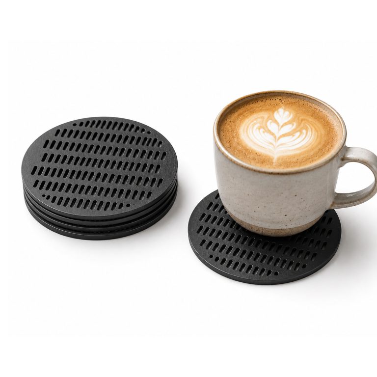 Endless Steel laser cut steel coasters