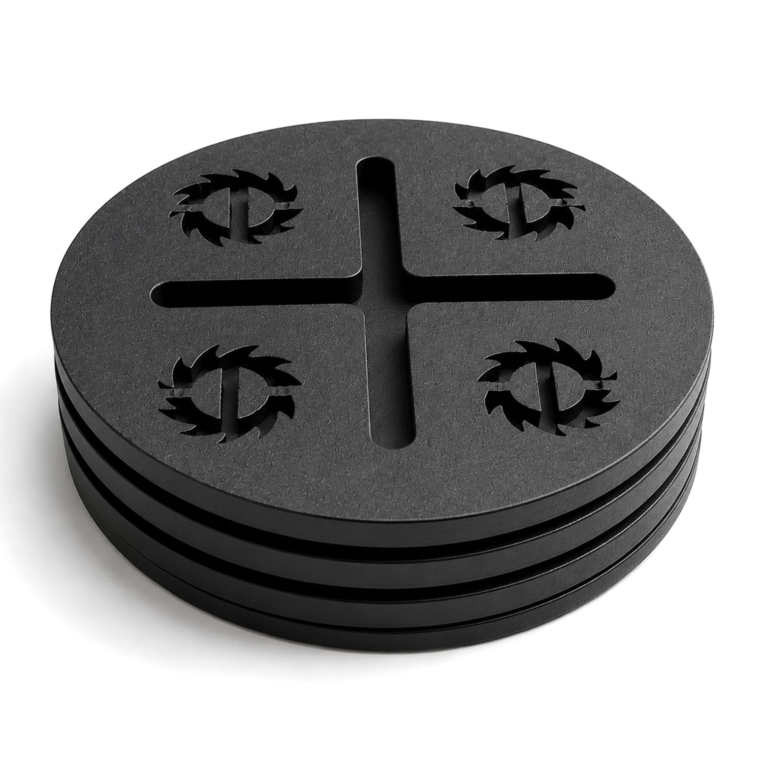 Sonic Steel laser cut steel coasters