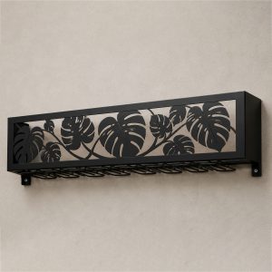 Monstera Leaf Lase Cut Wine Rack